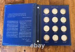 AMERICA in SPACE sterling silver proof set 24 MEDALS Franklin Mint LOA Brochures