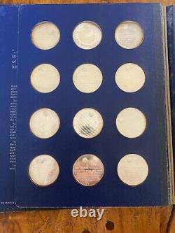 AMERICA in SPACE sterling silver proof set 24 MEDALS Franklin Mint LOA Brochures