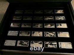 Air & Space Ingot Collection Franklin Mint 925 Sterling Silver Bars RARE 95+ OZT
