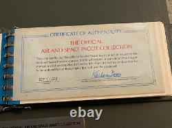 Air & Space Ingot Collection Franklin Mint 925 Sterling Silver Bars RARE 95+ OZT