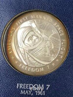 America in Space 20.6 oz Sterling Silver Proof Set 1970 The Franklin Mint