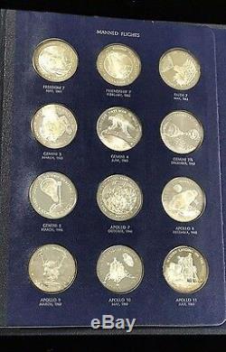 America in Space Franklin Mint Sterling Silver 24 Coin Set