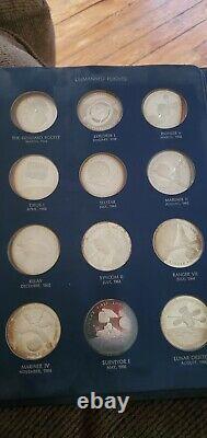 America in Space Franklin Mint Sterling Silver 25 Medals Proof Set 1st Edition