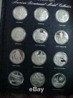 American Bicentennial Medal Collection Franklin Mint 12 pc. Sterling Silver Set