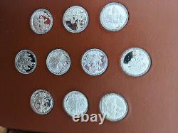 American Heritage Medallic History Civil War Silver Set Album 50 Sterling Coins