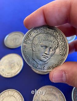 Antique 1973 SPQR Set of 12 CAESARS Medals Franklin Mint 40g each 1.3 oz each