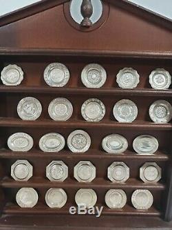 Antique English Sterling Silver Miniature Plate Collection by Franklin Mint 1981