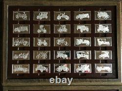 Awesome 100 Pc. Sterling Silver Centennial Car Ingot Collection Set Franklin Mint