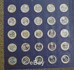 BJSTAMPS 1970 Franklin Mint 50 States of Union 23 Toz Sterling silver in book