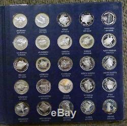 BJSTAMPS 1970 Franklin Mint 50 States of Union 23 oz Sterling silver in book