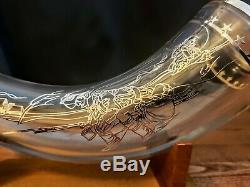 Baccarat Franklin Mint 1976 Powder Horn Sterling Silver with Crystal