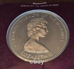 Bahamas 1973 10 Dollar Sterling Silver Proof Coin Franklin Mint Independence COA