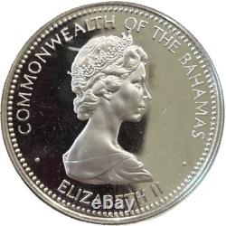Bahamas Independence Day 1973 10 Dollar Sterling Silver Proof Coin Franklin Mint