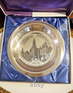 Baylor University Franklin Mint Sterling Silver Plate