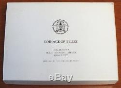 Belize 1975 Proof Coin Set Sterling Silver Franklin Mint Collector's AM568