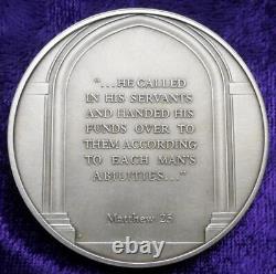 Bible Jesus Parable of talents Sterling Silver 925 Medal 131 Grams Franklin Mint
