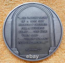 Bible Jesus the Marriage Feast Sterling Silver 925 Medal 131 Grams Franklin Mint