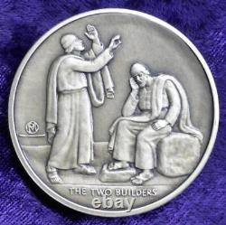 Bible Life Jesus Christ, Bulder Sterling Silver. 925 Medal131 Gram Franklin Mint