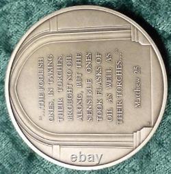 Bible Series Sterling Silver. 925 Round, 131 Grams Foolish Virgins Franklin Mint