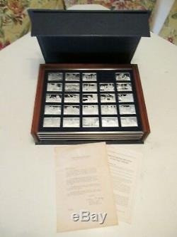 Bicentennial History of United States Sterling Silver 24 INGOTS w Display Case