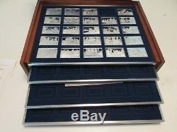 Bicentennial History of United States Sterling Silver 24 INGOTS w Display Case