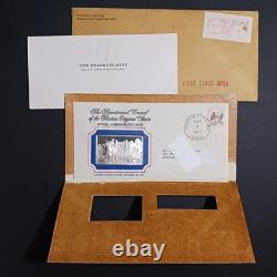 Bicentennial Proof Ingot. 925 Silver Commemorative Franklin Mint 1st Day Cover