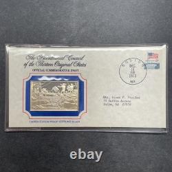 Bicentennial Unc SILVER Ingot 1.8 oz BOSTON TEA PARTY #1 Franklin Mint PNC 1973