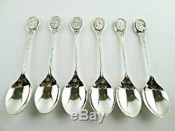 Boxed Set of Royal Horticultural Society Sterling Silver English Flower Spoons