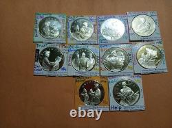 Boy Scouts Sterling Silver Coins Lot of 10 Norman Rockwell Franklin Min