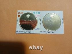 Boy Scouts Sterling Silver Coins Lot of 10 Norman Rockwell Franklin Min