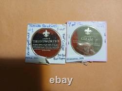 Boy Scouts Sterling Silver Coins Lot of 10 Norman Rockwell Franklin Min