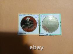 Boy Scouts Sterling Silver Coins Lot of 10 Norman Rockwell Franklin Min