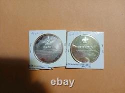 Boy Scouts Sterling Silver Coins Lot of 10 Norman Rockwell Franklin Min