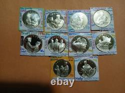 Boy Scouts Sterling Silver Coins Lot of 10 Norman Rockwell Franklin Min