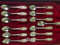 Catholic Franklin Mint Sterling Silver APOSTLE SPOONS in Case withHistory Story