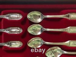 Catholic Franklin Mint Sterling Silver APOSTLE SPOONS in Case withHistory Story