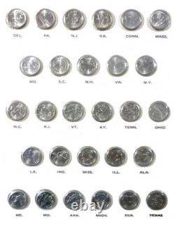 Coins Franklin Mint States Of The Union Mini-coin Set, Sterling Silver New