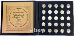 Collection Of Antique Cars 25 Sterling Silver Proof Medal Set Franklin Mint