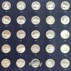 Collection Of Antique Cars 25 Sterling Silver Proof Medal Set Franklin Mint