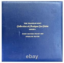 Collection Of Antique Cars 25 Sterling Silver Proof Medal Set Franklin Mint