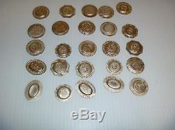 Collection of 25 FRANKLIN MINT ENGLISH STERLING SILVER Miniature Plates 1981