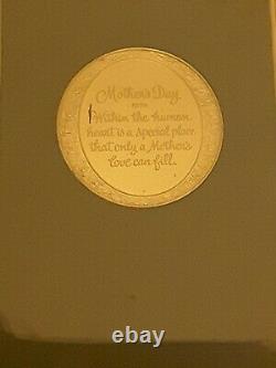Commemorative Medal Sterling Silver Proof Franklin Mint 1974 Mother's Day