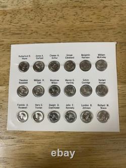 Complete (36) Piece Franklin Mint Sterling Silver Presidential Mini Coin Set