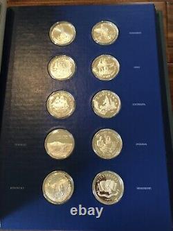 Complete Franklin Mint 50 State Bicentennial Sterling Silver Medal Collection