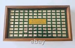 Complete Franklin Mint Set of 100 Centennial Car Mini-Ingot Silver Collection