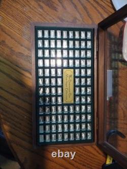Complete Franklin Mint Set of 100 Centennial Car Mini-Ingot Silver Collection