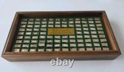 Complete Franklin Mint Set of 100 Centennial Car Mini-Ingot Silver Collection