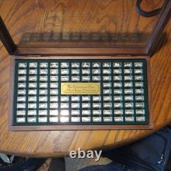 Complete Franklin Mint Set of 100 Centennial Car Mini-Ingot Silver Collection