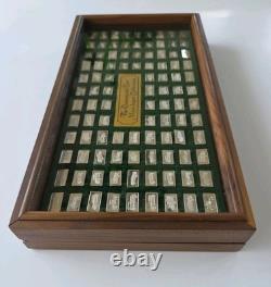 Complete Franklin Mint Set of 100 Centennial Car Mini-Ingot Silver Collection