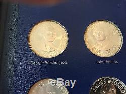 Complete Set Franklin Mint Presidential Commem Medals Sterling Silver 1970
